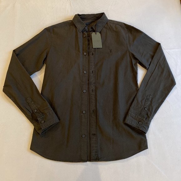 All Saints Mens Huntingdon Long Sleeve Button Down - Picture 2 of 8